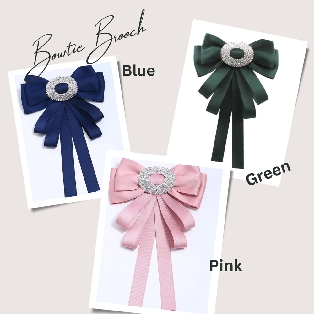 Elegant Bowtie Brooch Set - 3pcs Set